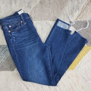 Gap Raw Hem Super High Rise Distressed Skinny